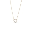 Thumbnail Image 0 of 1/6 CT. T.W. Certified Lab-Created Diamond Open Heart Necklace in 10K Gold (F/VS2) - 19"