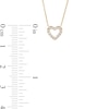 Thumbnail Image 3 of 1/6 CT. T.W. Certified Lab-Created Diamond Open Heart Necklace in 10K Gold (F/VS2) - 19"