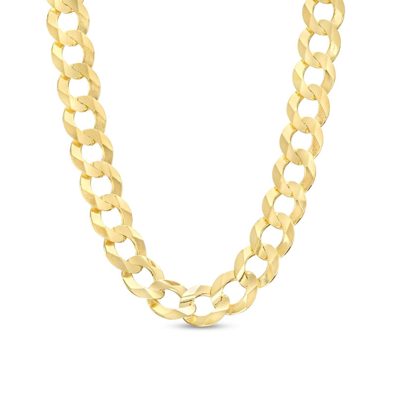 Main Image 1 of 7.0mm Curb Chain Necklace in Solid 10K Gold - 24"