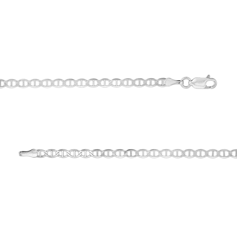 Main Image 2 of 3.2mm Mariner Chain Necklace in Solid 10K White Gold - 20"