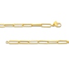 Thumbnail Image 2 of 3.8mm Paper Clip Chain Necklace in Hollow 14K Gold - 16"