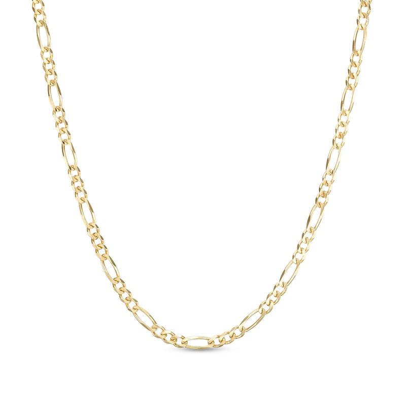 Main Image 1 of 3.1mm Figaro Chain Necklace in Solid 14K Gold - 18"