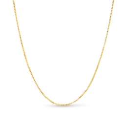 0.7mm Box Chain Necklace in Solid 14K Gold - 20"