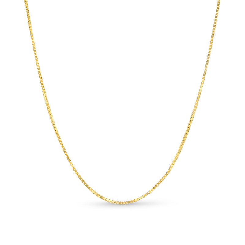 Main Image 1 of 0.7mm Box Chain Necklace in Solid 14K Gold - 20"