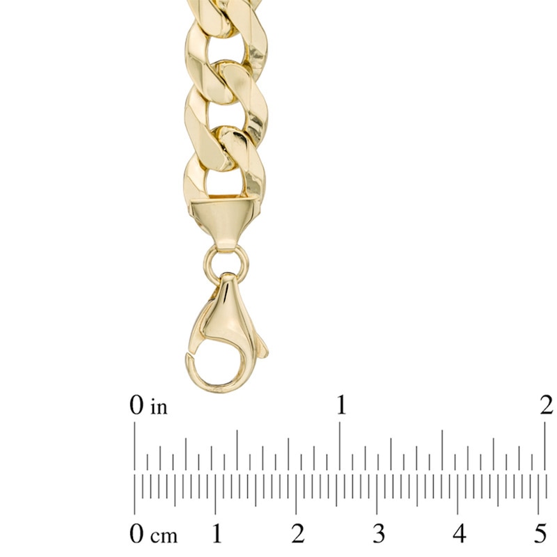 Main Image 2 of 10.3mm Curb Chain Necklace in Solid 10K Gold - 22"