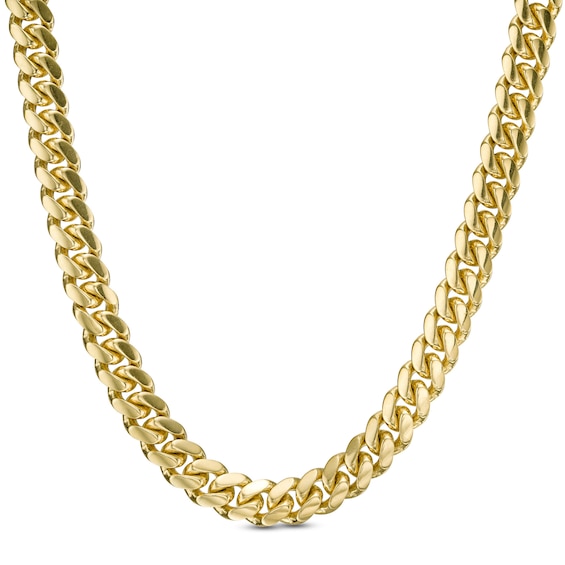 5.9mm Miami Curb Chain Necklace in Solid 10K Gold - 22"