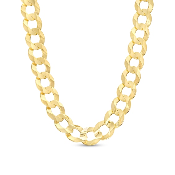7.0mm Curb Chain Necklace in Solid 10K Gold - 20"