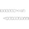 Thumbnail Image 2 of 7.0mm Curb Chain Necklace in Solid 10K White Gold - 20"
