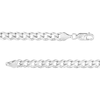 Thumbnail Image 2 of 6.0mm Curb Chain Necklace in Solid 10K White Gold - 22"