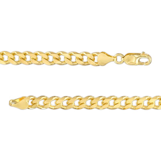 6.0mm Curb Chain Necklace in Solid 10K Gold - 20"