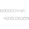 Thumbnail Image 2 of 7.0mm Curb Chain Necklace in Solid 10K White Gold - 22"