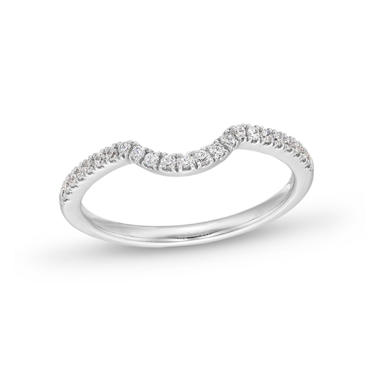 1/6 CT. T.w. Diamond Contour Anniversary Band in 14K White Gold