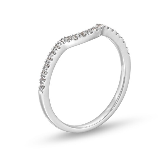 1/6 CT. T.w. Diamond Contour Anniversary Band in 14K White Gold