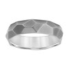 Thumbnail Image 2 of Men's 6.0mm Engravable Textured Wedding Band in Titanium