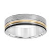 Thumbnail Image 2 of 7.0mm Engravable Wedding Band in Tungsten with Black and Yellow Ion Plate