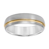 Thumbnail Image 2 of 6.5mm Engravable Wedding Band in Tungsten with Yellow Ion Plate