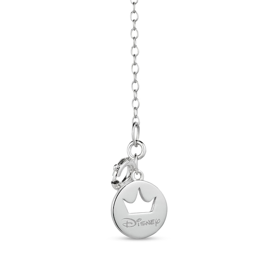 Enchanted Disney Belle 1/5 CT. T.w. Diamond Rose Heart Frame Pendant in Sterling Silver and 10K Rose Gold - 19"