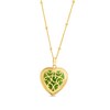 Thumbnail Image 3 of 16.0mm Heart-Shaped Jade and 1/4 CT. T.W. Diamond Frame Necklace in 10K Gold