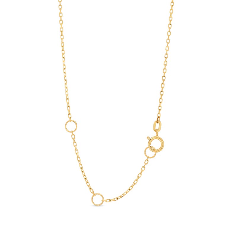 Main Image 3 of 8.0mm Jade Bead Necklace in 10K Gold