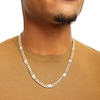 Thumbnail Image 2 of 1-1/8 CT. T.W. Diamond Station Cuban Curb Chain Necklace in 10K Gold - 22"