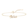 Thumbnail Image 1 of Enchanted Disney Mulan 1/10 CT. T.W. Diamond Dragon Chain Bracelet in 10K Gold - 9.25"