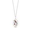 Thumbnail Image 1 of Enchanted Disney Villains Jafar Garnet, Topaz and 1/10 CT. T.W. Diamond Lago Pendant in Sterling Silver and 10K Gold