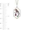 Thumbnail Image 3 of Enchanted Disney Villains Jafar Garnet, Topaz and 1/10 CT. T.W. Diamond Lago Pendant in Sterling Silver and 10K Gold