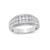Thumbnail Image 1 of 1 CT. T.W. Certified Lab-Grown Diamond Double Row Band in 14K White Gold (F/SI2)