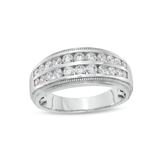 1 CT. T.w. Certified Lab-Grown Diamond Double Row Band in 14K White Gold (F/Si2)