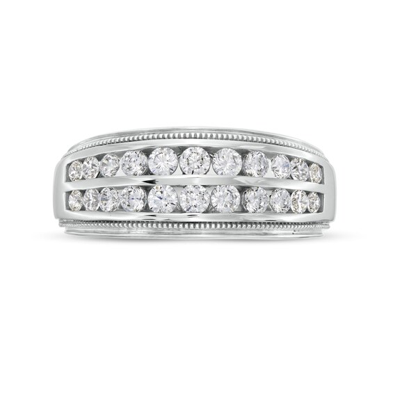 1 CT. T.w. Certified Lab-Grown Diamond Double Row Band in 14K White Gold (F/Si2)