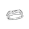 Thumbnail Image 1 of Men's 2 CT. T.W. Certified Lab-Grown Diamond Angled Band in 14K White Gold (F/SI2)
