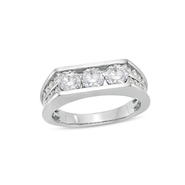 2 CT. T.W. Certified Lab-Grown Diamond Angled Band in 14K White Gold (F/SI2)
