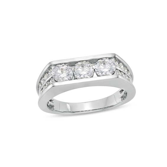 2 CT. T.w. Certified Lab-Grown Diamond Angled Band in 14K White Gold (F/Si2)
