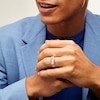 Thumbnail Image 2 of Men's 2 CT. T.W. Certified Lab-Grown Diamond Angled Band in 14K White Gold (F/SI2)