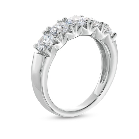 2 CT. T.w. Five Stone Certified Lab-Grown Diamond Anniversary Band in 14K White Gold (F/Si2)