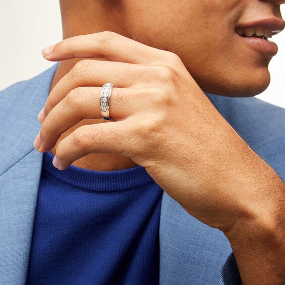 1 CT. T.w. Certified Lab-Grown Diamond Band in 14K White Gold (F/Si2)