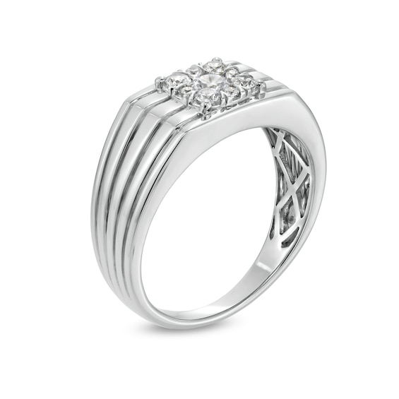 1/2 T.w. Certified Lab-Grown Diamond Composite Angled Band 14K White Gold (F/Si2)