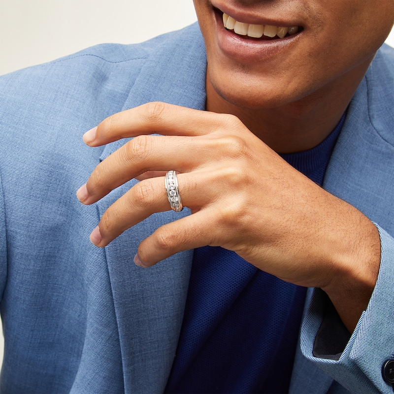 Main Image 2 of 1-1/2 CT. T.W. Certified Lab-Grown Diamond Band in 14K White Gold (F/SI2)
