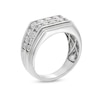 Thumbnail Image 3 of Men's 2 CT. T.W. Certified Lab-Created Diamond Double Row Angled Band in 14K White Gold (F/SI2)