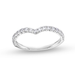 3/8 CT. T.W. Certified Lab-Grown Diamond Contour Anniversary Band in 14K White Gold (F/VS2)
