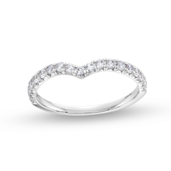 3/8 CT. T.w. Certified Lab-Created Diamond Contour Anniversary Band in 14K White Gold (F/Vs2)