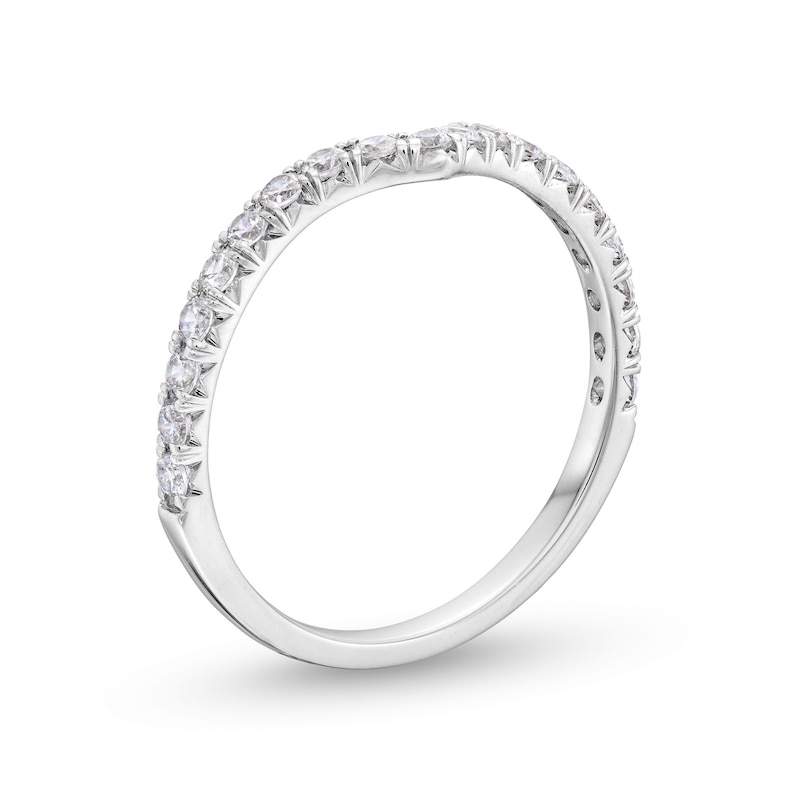 Main Image 3 of 3/8 CT. T.W. Certified Lab-Grown Diamond Contour Anniversary Band in 14K White Gold (F/VS2)