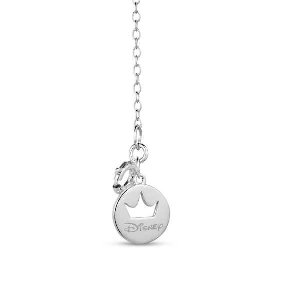 Enchanted Disney Villains Evil Queen Oval Garnet and 1/6 CT. T.w. Diamond Pendant in Sterling Silver and 10K Gold