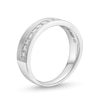 Thumbnail Image 3 of 1 CT. T.W. Princess-Cut Diamond Brushed Channel-Set Band in 10K White Gold