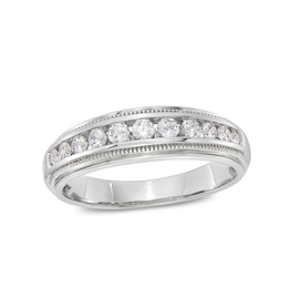 1/2 CT. T.W. Certified Lab-Grown Diamond Band in 14K White Gold (F/SI2)