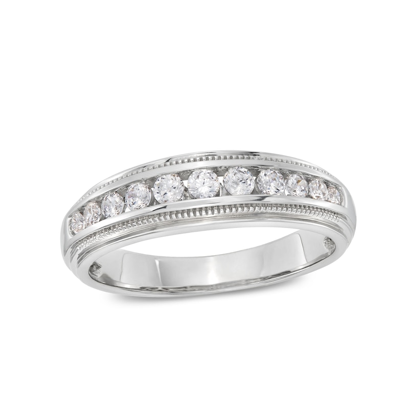 Main Image 1 of 1/2 CT. T.W. Certified Lab-Grown Diamond Band in 14K White Gold (F/SI2)