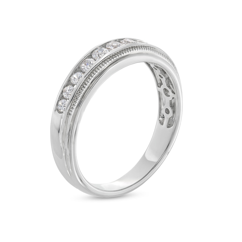 Main Image 3 of 1/2 CT. T.W. Certified Lab-Grown Diamond Band in 14K White Gold (F/SI2)