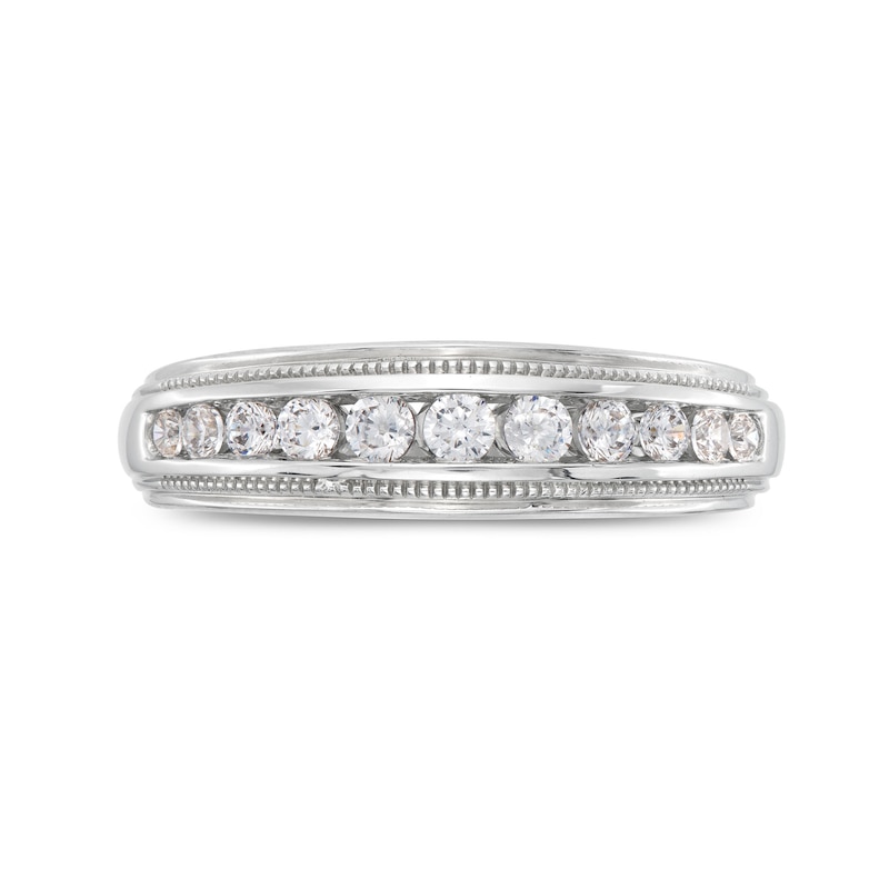 Main Image 4 of 1/2 CT. T.W. Certified Lab-Grown Diamond Band in 14K White Gold (F/SI2)
