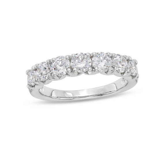 1-1/2 CT. T.w. Seven Stone Certified Lab-Grown Diamond Anniversary Band in 14K White Gold (F/Si2)