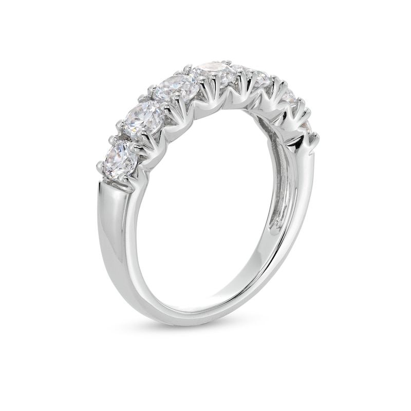 Main Image 3 of 1-1/2 CT. T.W. Seven Stone Certified Lab-Grown Diamond Anniversary Band in 14K White Gold (F/SI2)